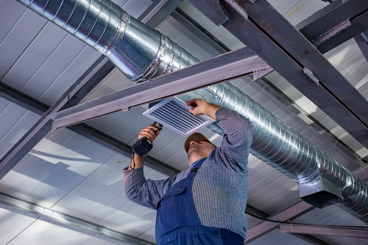 Onderhoud ventilatie magazijn